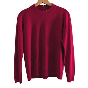 Vintage Carolyn Taylor Petite Red Mock Neck Sweater Long Sleeve Petite Large
